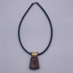 Brown Gemstone Rubber Necklace